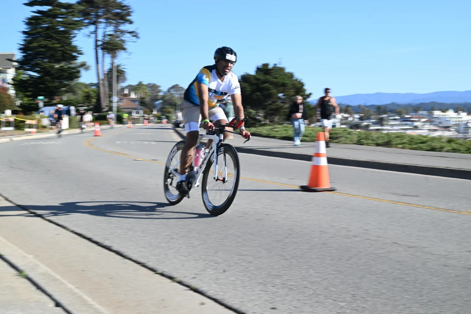 on the bike course at ironman 70.3 santa cruz